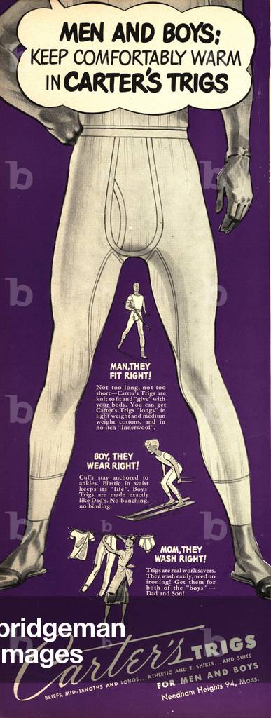 Carters Magazine, advert, USA, 1940s