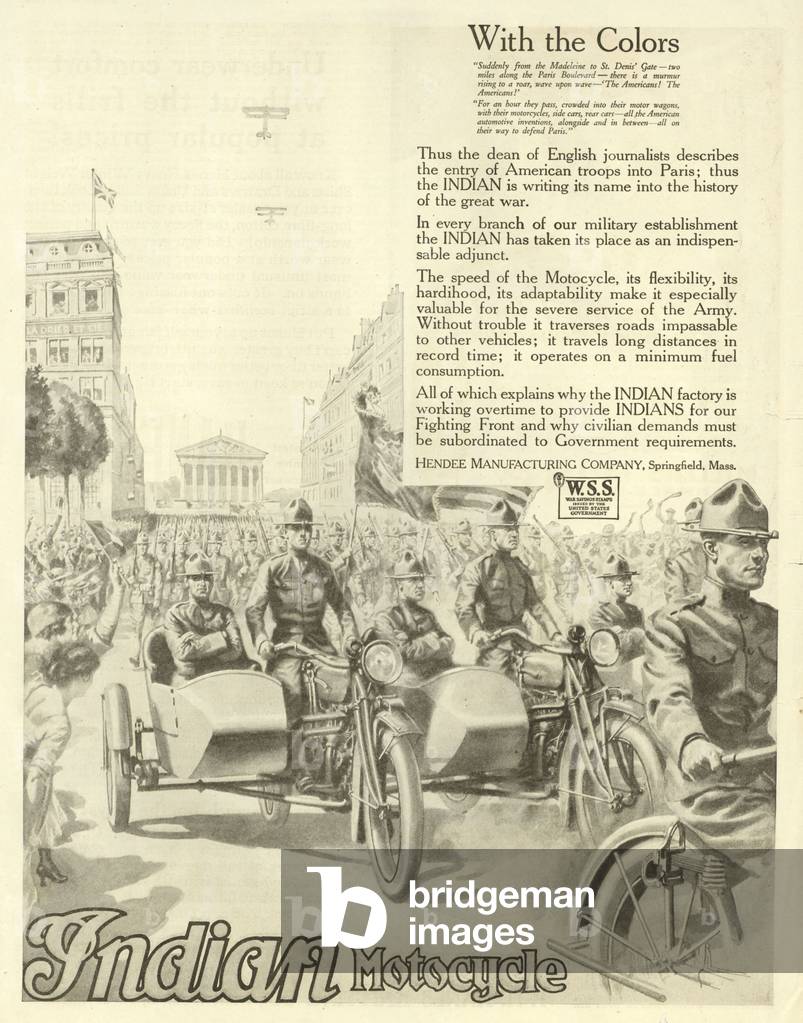 Indian Motorcycles Magazine, advert, USA, 1910s