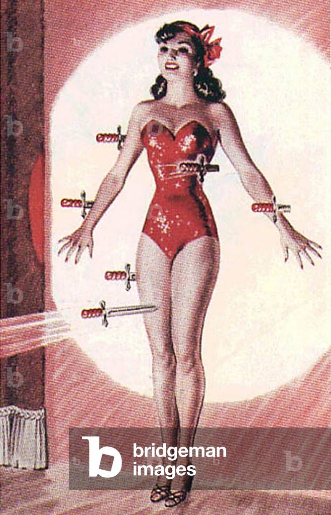 Kinfe Throwing Magazine Advert, USA, 1940s