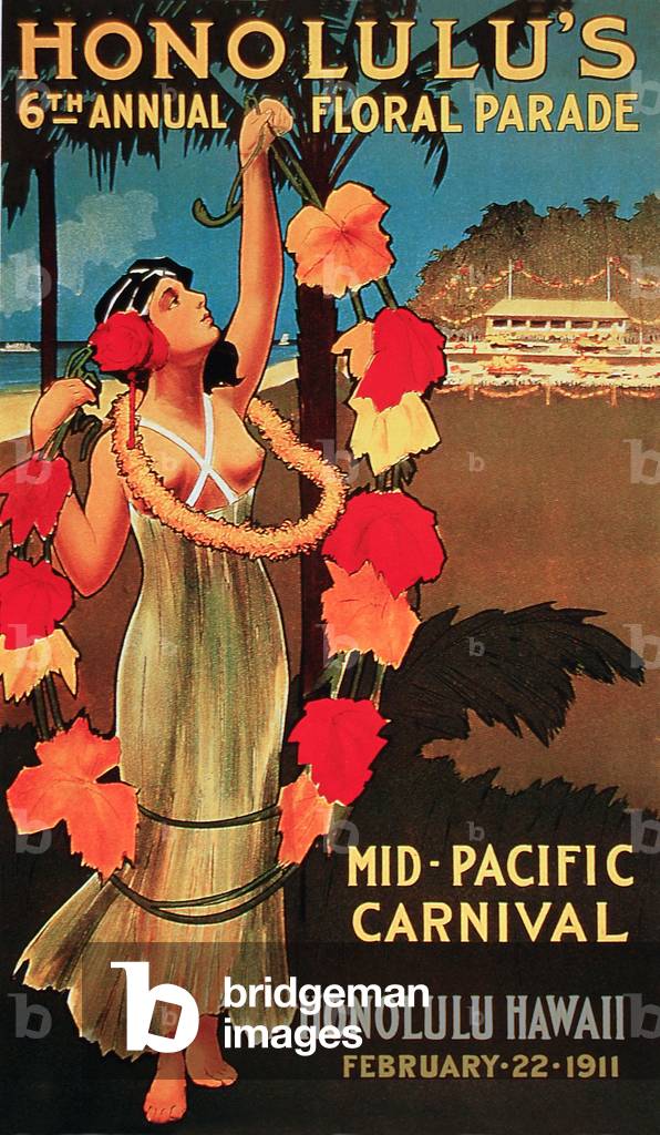 Honolulu Hawaii Poster, USA, 1910s