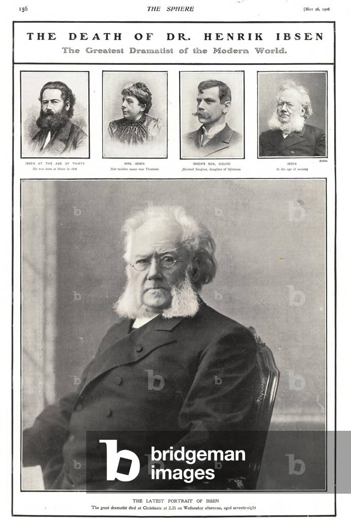 Henrik Ibsen Magazine Plate, UK, 1900s