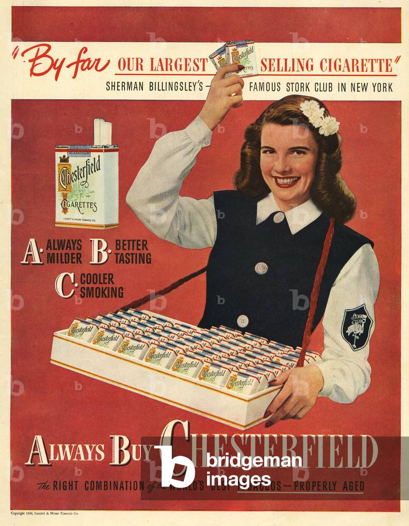 Chesterfield Magazine Advert, USA, 1940s