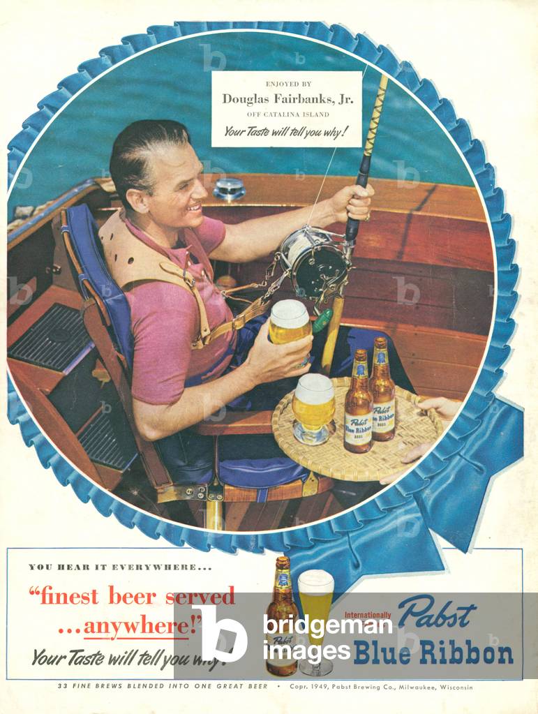 Pabst Blue Ribbon Magazine, advert, USA, 1940s