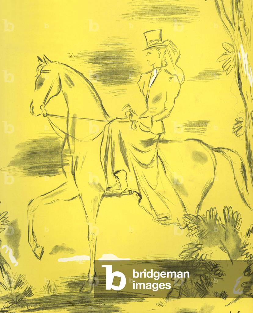 Woman Riding, Magazine Plate, UK, 1930s