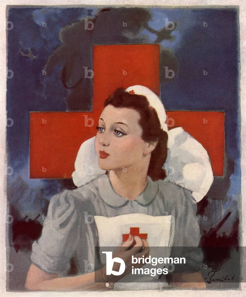 Red Cross Nurses Magazine Plate, UK, 1940s
