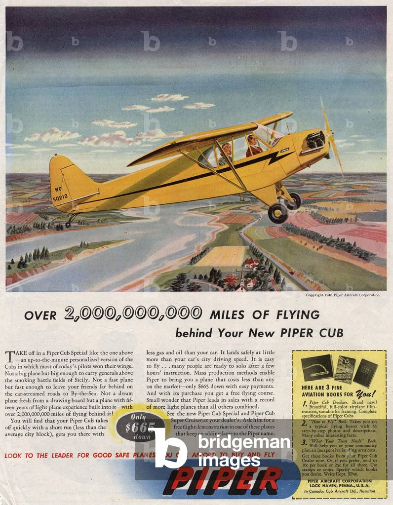 Piper aeroplanes, 1930s (print)