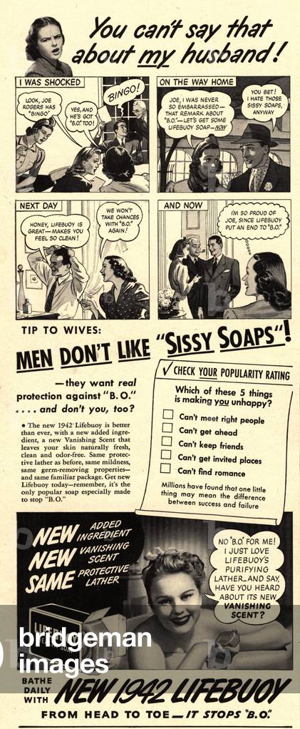 Lifebuoy Magazine, advert, USA, 1940s