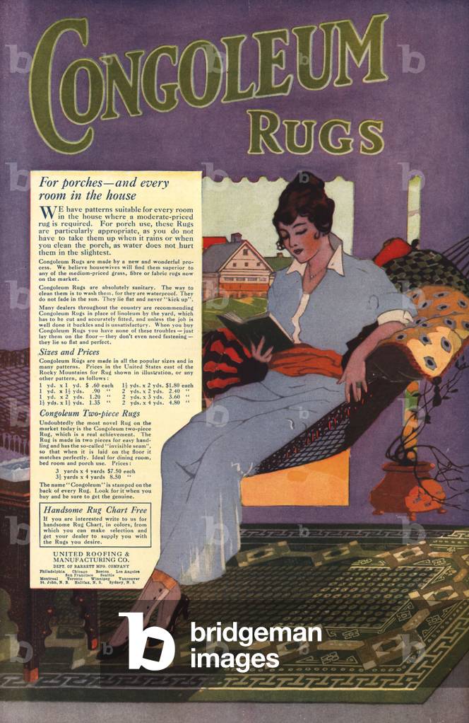 Congoleum Magazine, advert, USA, 1920s