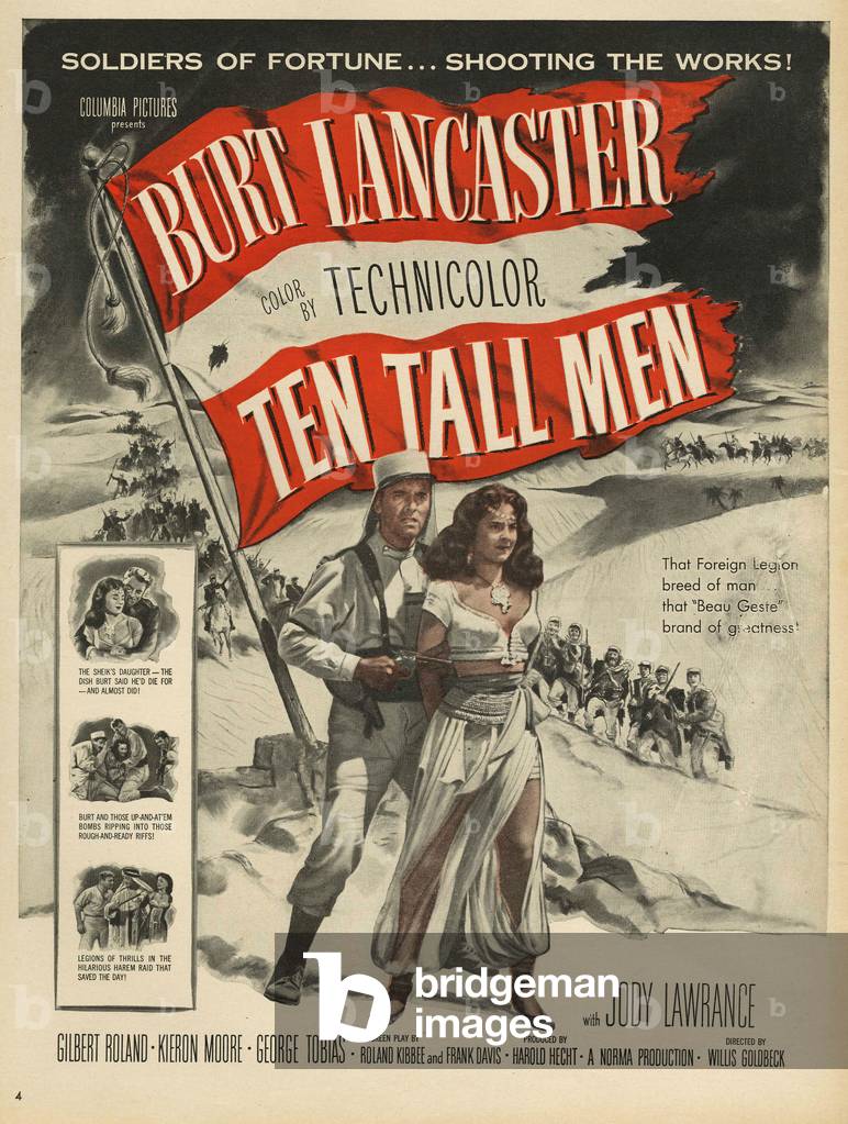 Ten Tall Men, Film poster, USA, 1951