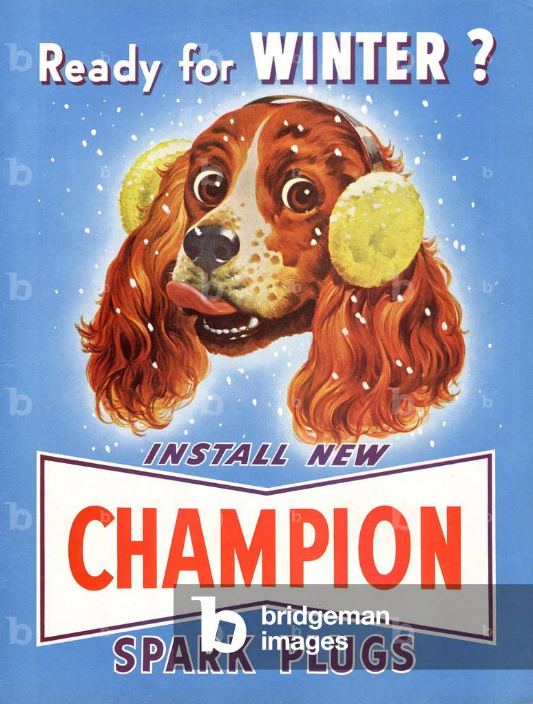 Champion Spark Plugs Magazine, advert, USA, 1940s