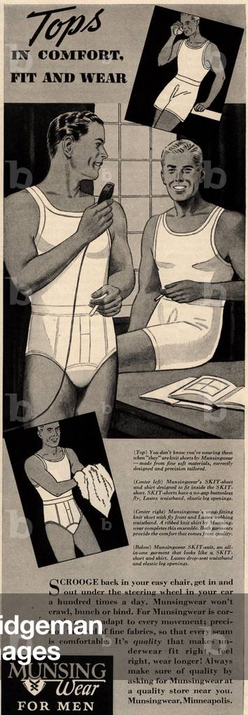 Munsingwear Magazine, advert, USA, 1930s