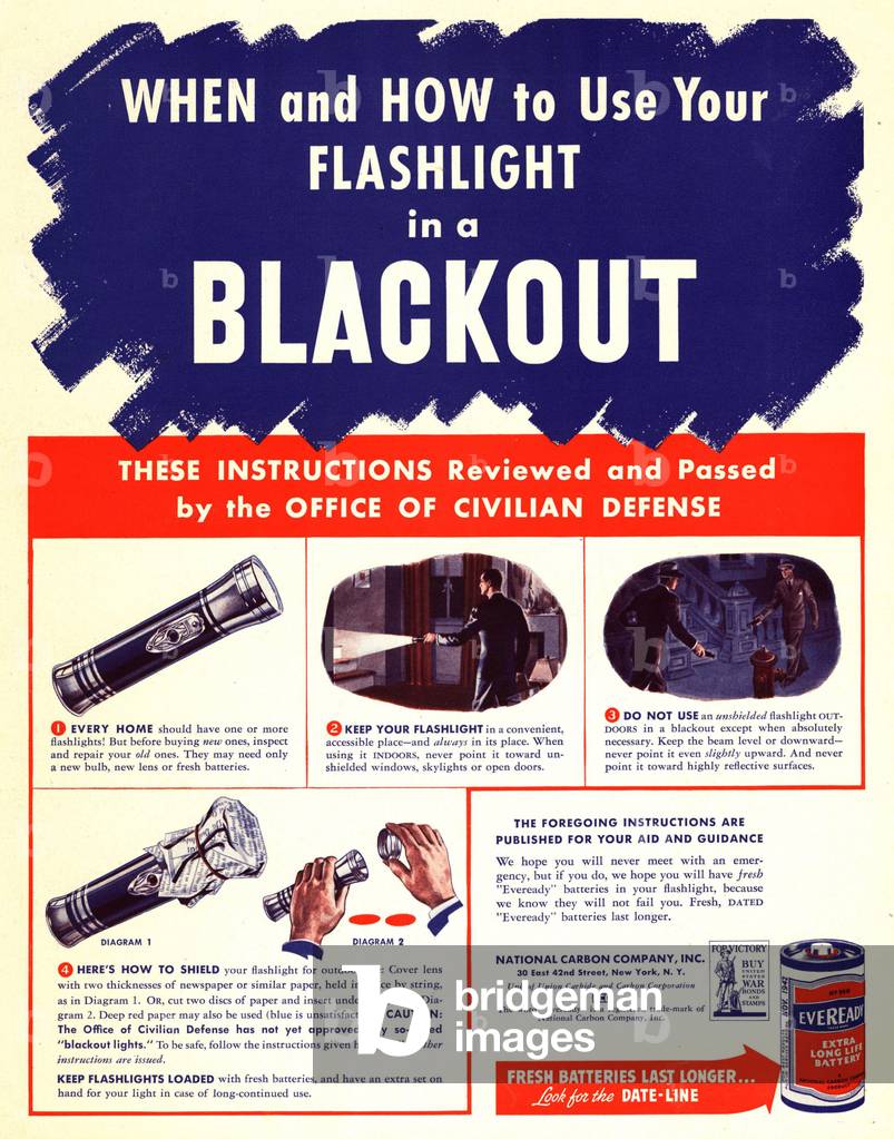 Eveready Magazine, advert, USA, 1940s