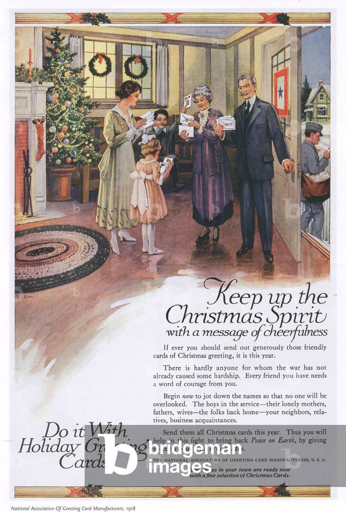 Keep up the Christmas Spirit Magazine, advert, USA, 1910s