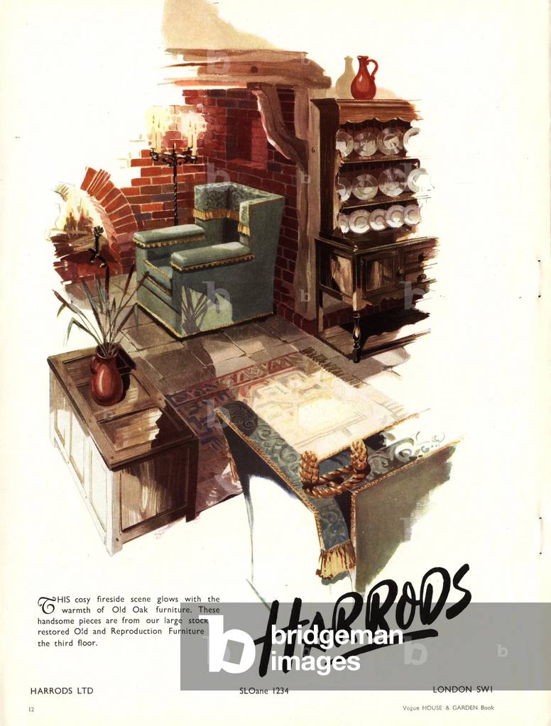 Harrods Magazine, advert, UK, 1940s