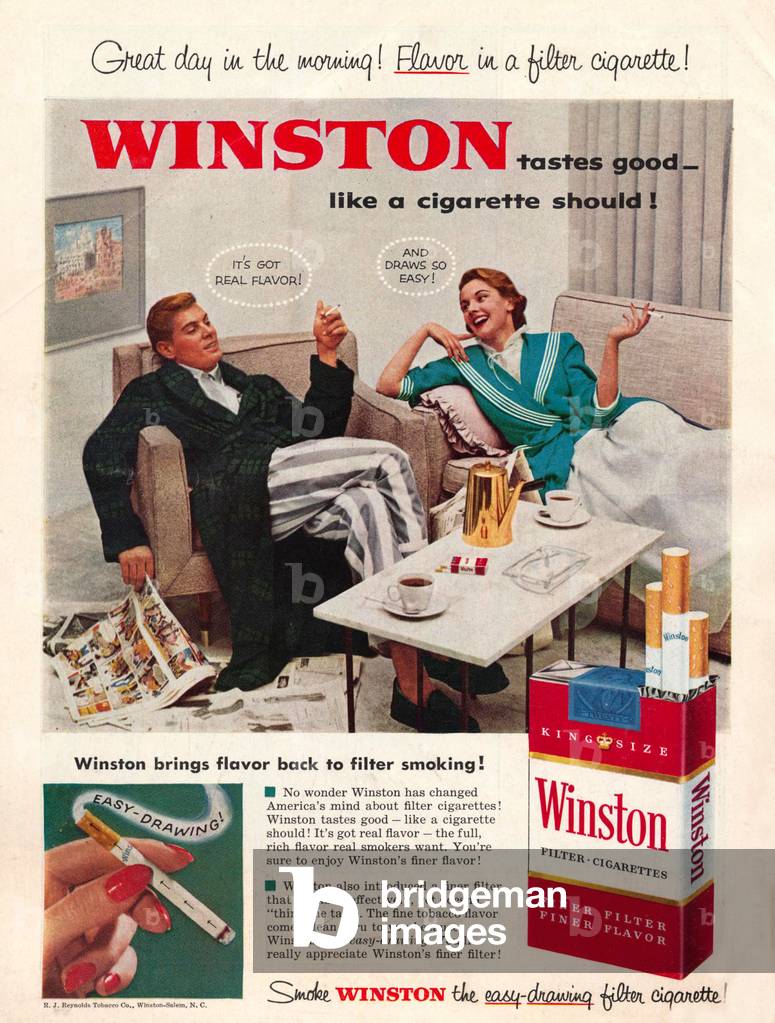 Winston Magazine Advert, USA, 1950s