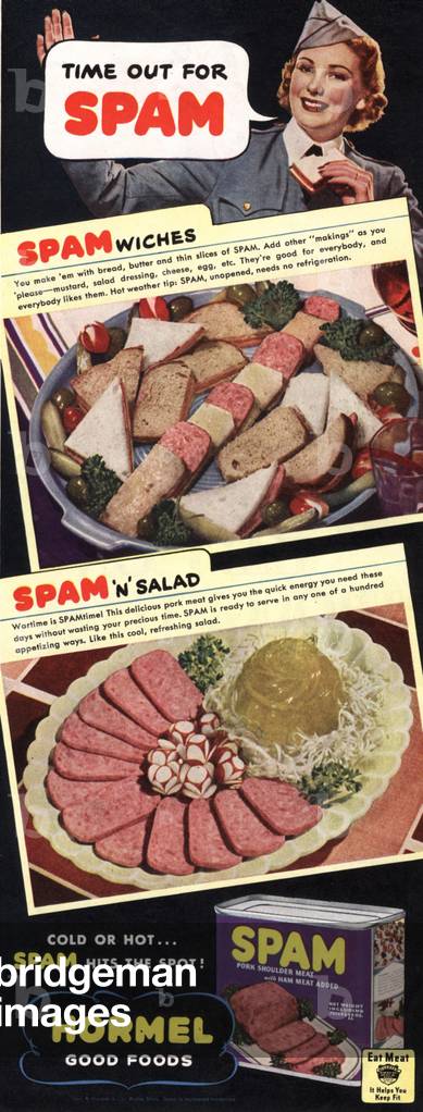 Spam Magazine, advert, USA, 1940s