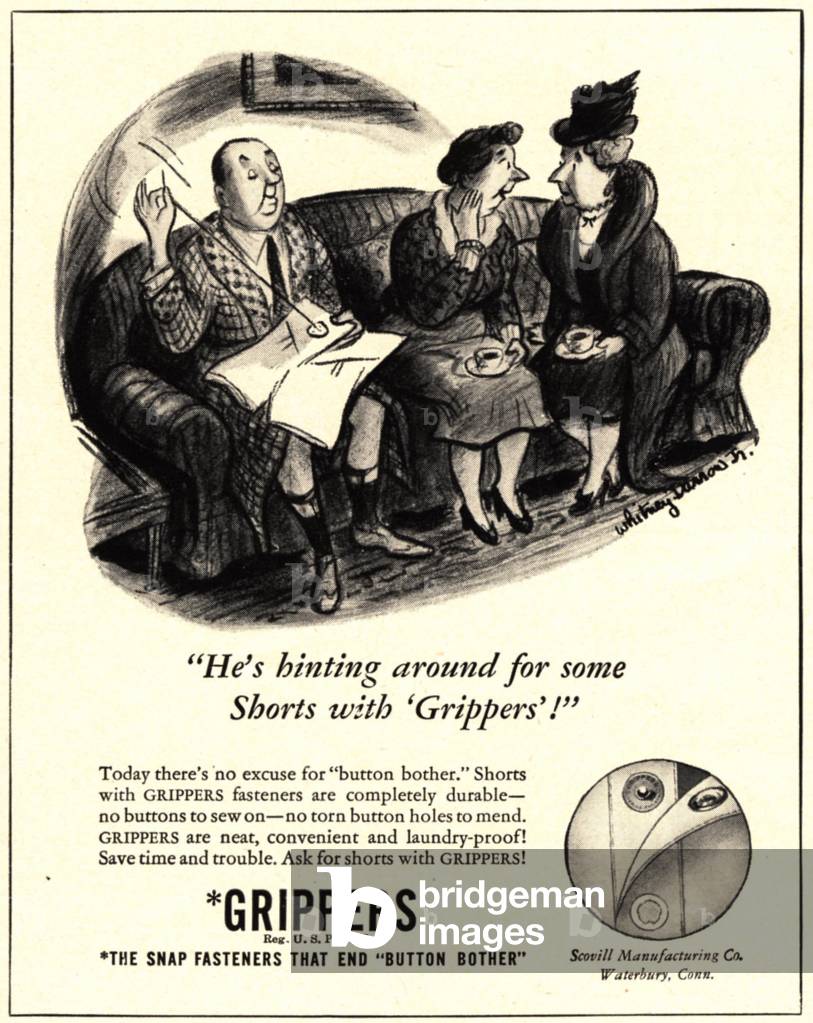 Grippers Magazine, advert, USA, 1930s