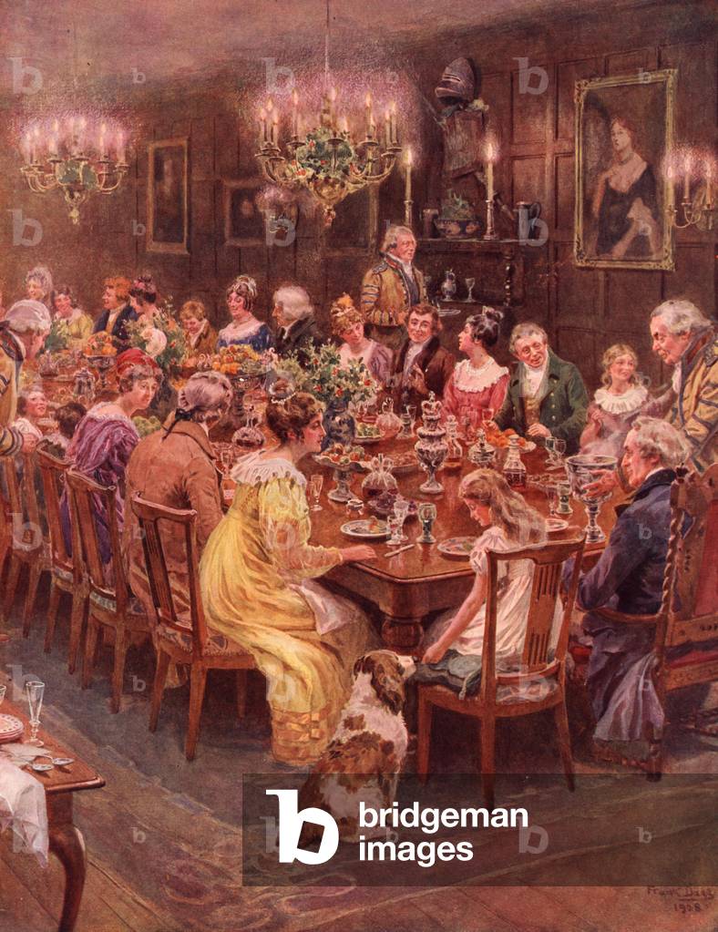 Christmas Dinners Magazine Plate, UK, 1900s