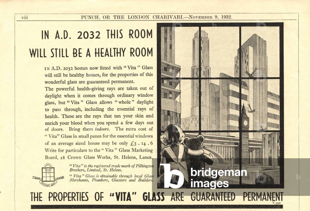 Pilkington Glass Vita Magazine, advert, UK, 1930s