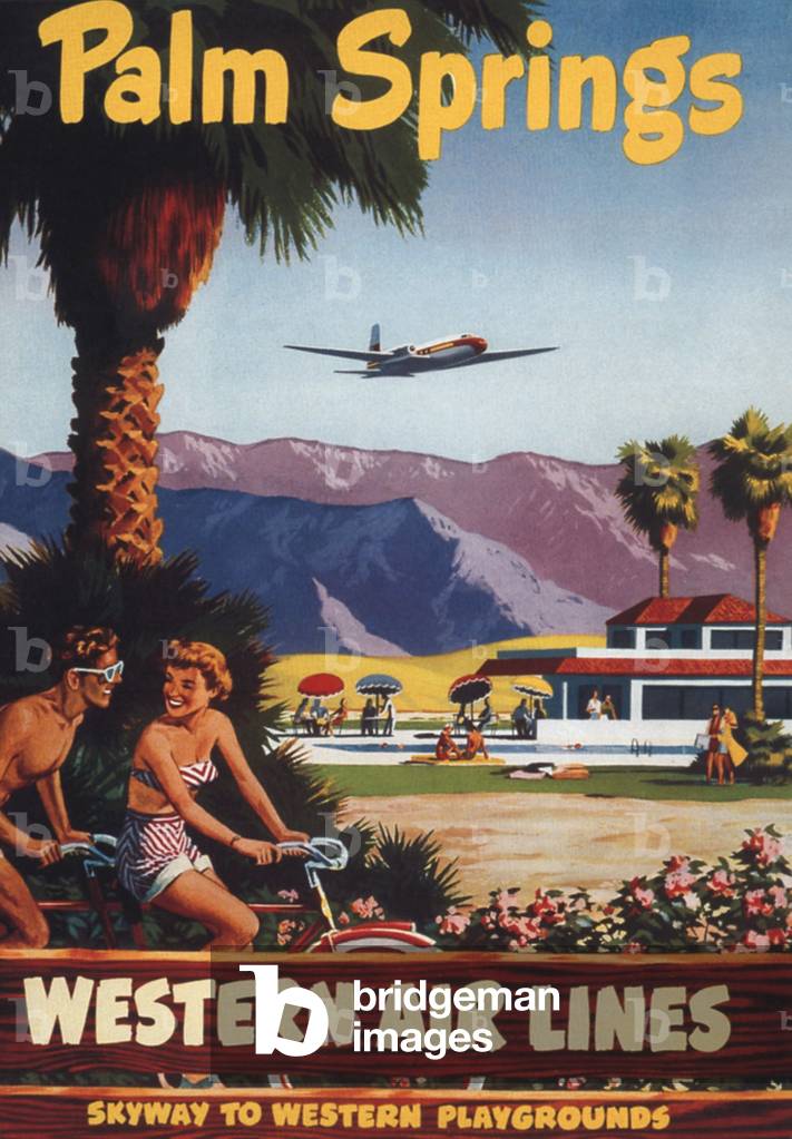 Western Airlines Magazine, advert, USA, 1950s