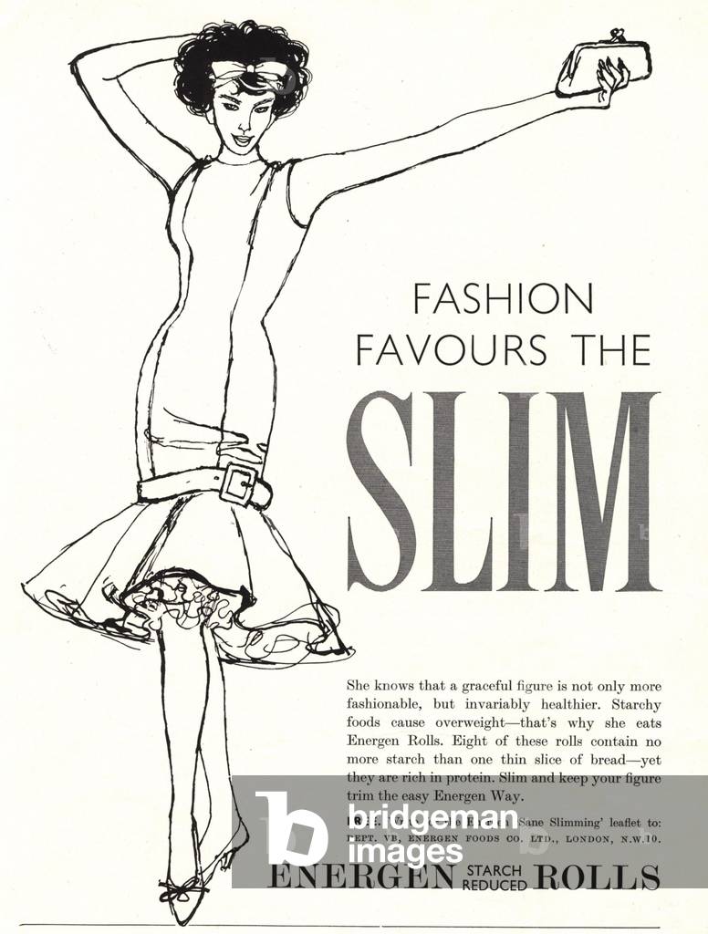 slimming weight loss diets energen, 1950s (print)