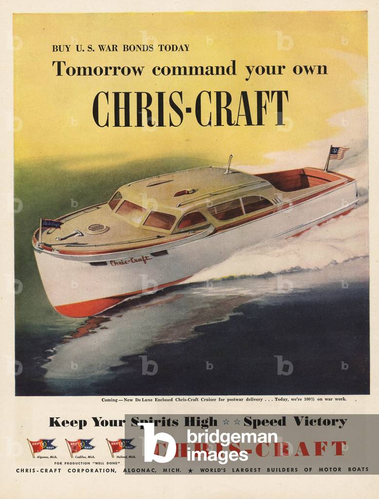 Chris Craft Magazine, advert, USA, 1940s