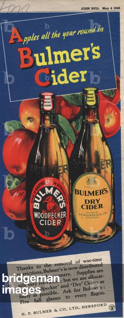 Bulmer's Magazine, advert, UK, 1940s