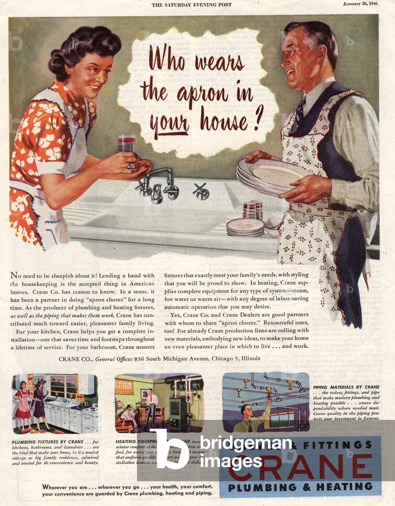 Crane Magazine, advert, USA, 1950s