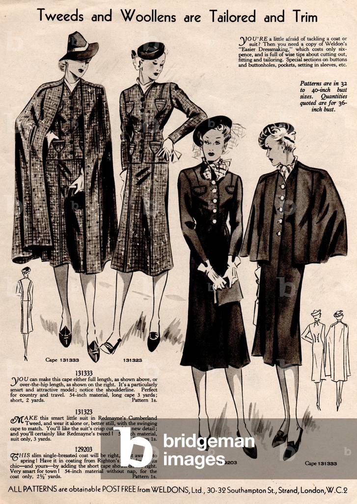 Weldons Ladies Journal Catalogue/ Brochure Plate, UK, 1930s