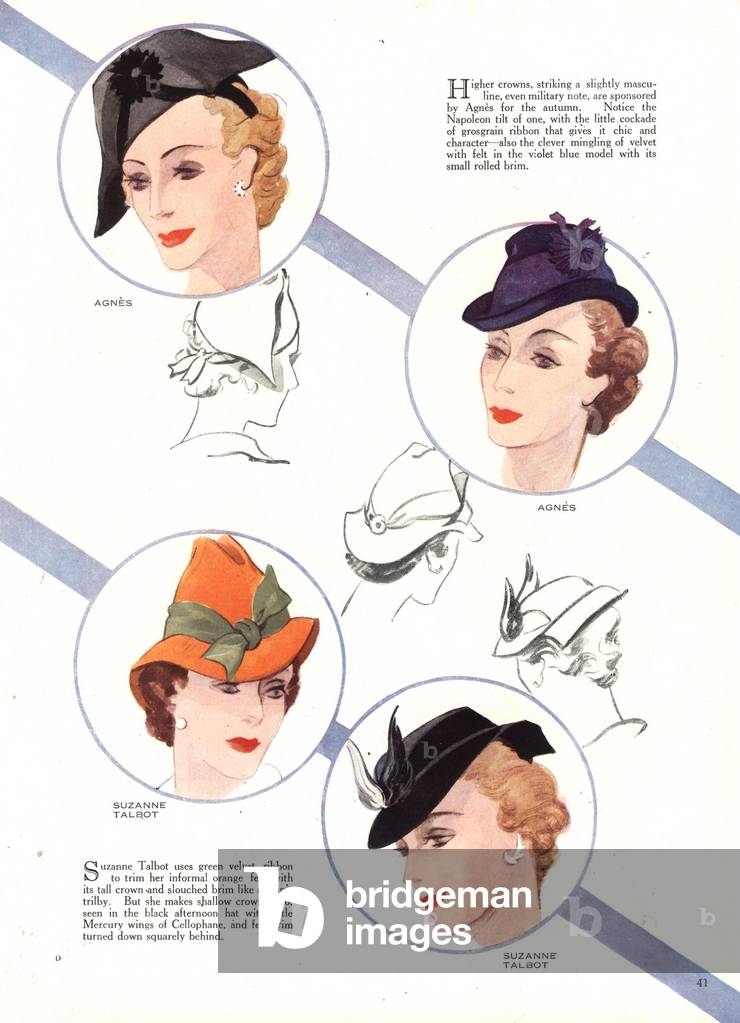 Womens Fashion Magazine Plate, UK, 1930s