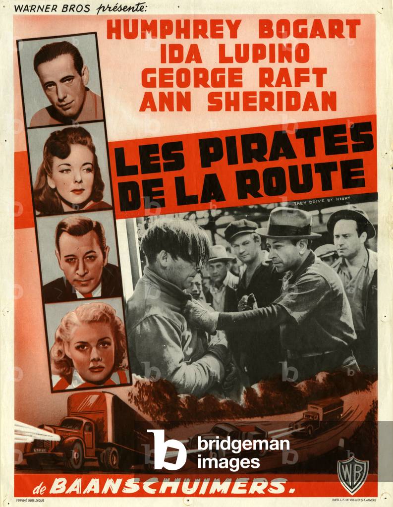 They Drive by Night Film Poster, France, 1940s