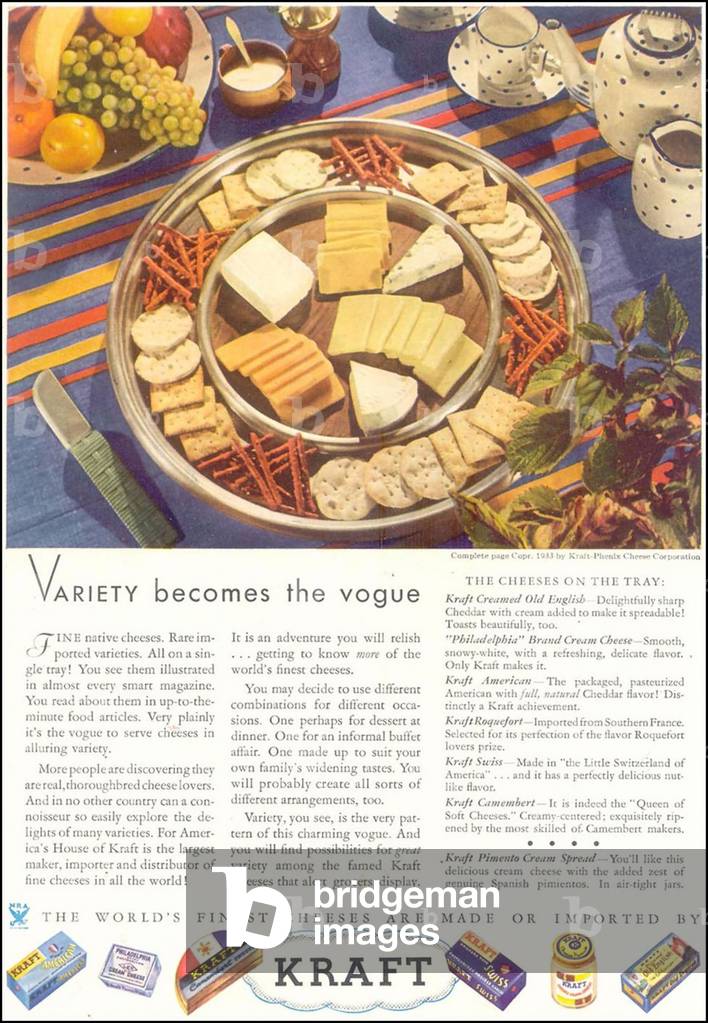 Kraft Magazine Advert, USA, 1930s