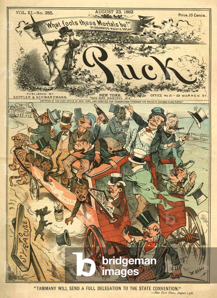Puck Magazine Cover, USA, 1880s