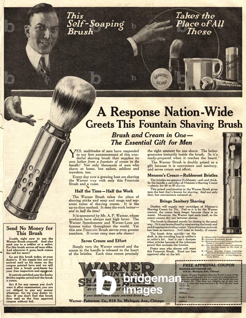 warner shaving stick, 1910s