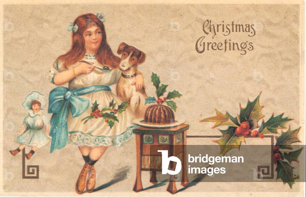 Christmas Greetings Card, UK, 1890s