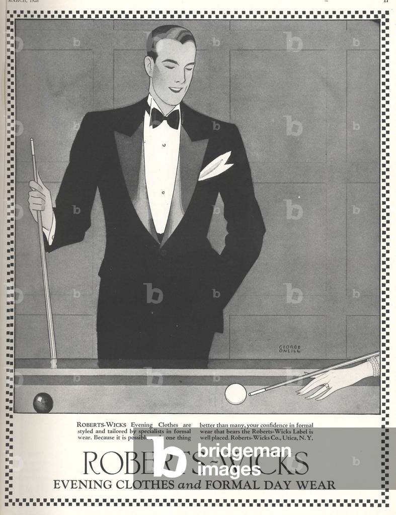 Roberts Wicks Magazine, advert, USA, 1920s