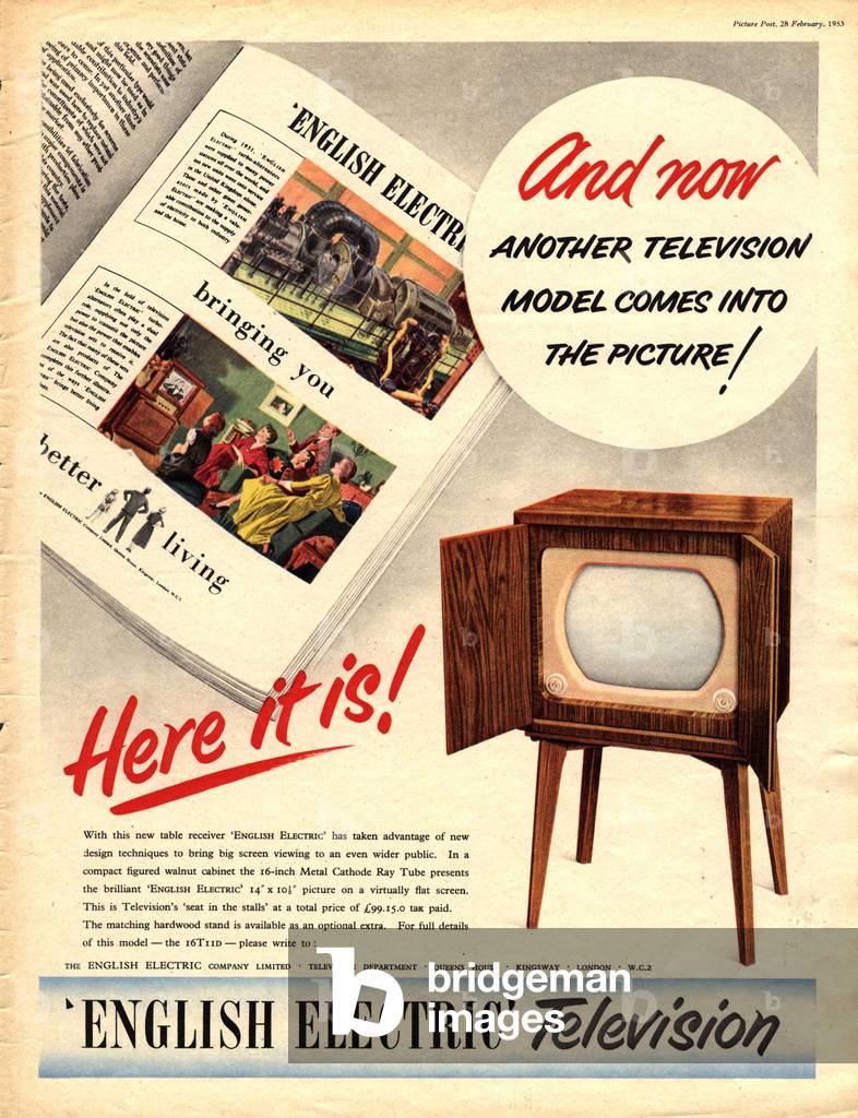 English Electric Magazine, advert, UK, 1951