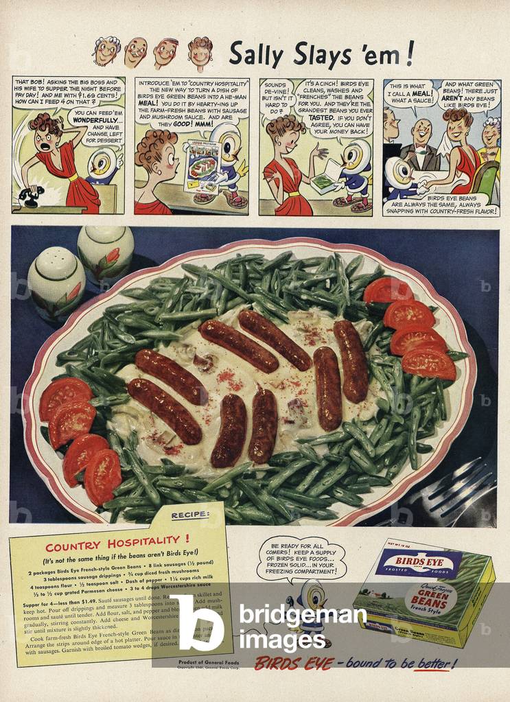 Birds Eye Magazine, advert, USA, 1940s