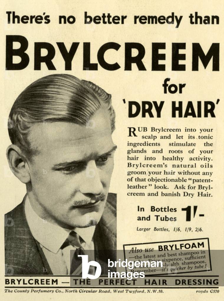 Brylcreem Magazine Advert, UK, 1940s