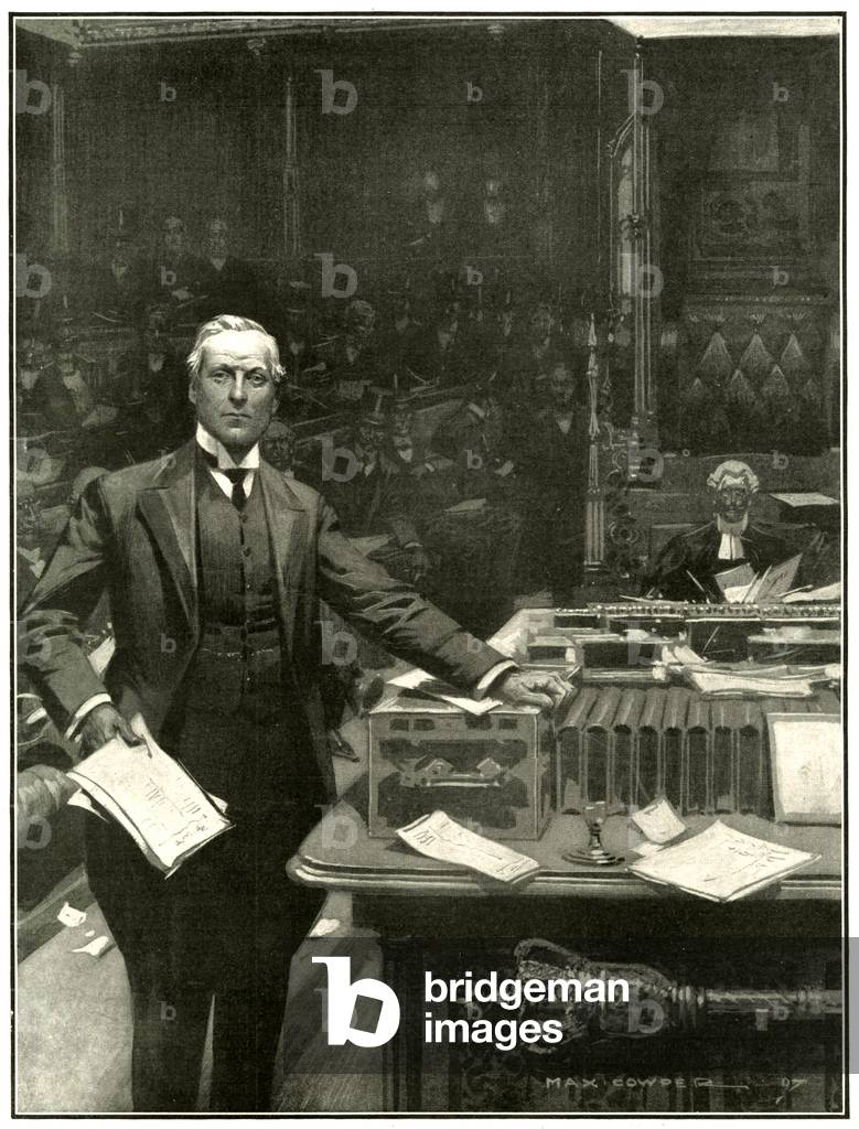 Asquith's Budget Magazine Plate, UK, 1900s