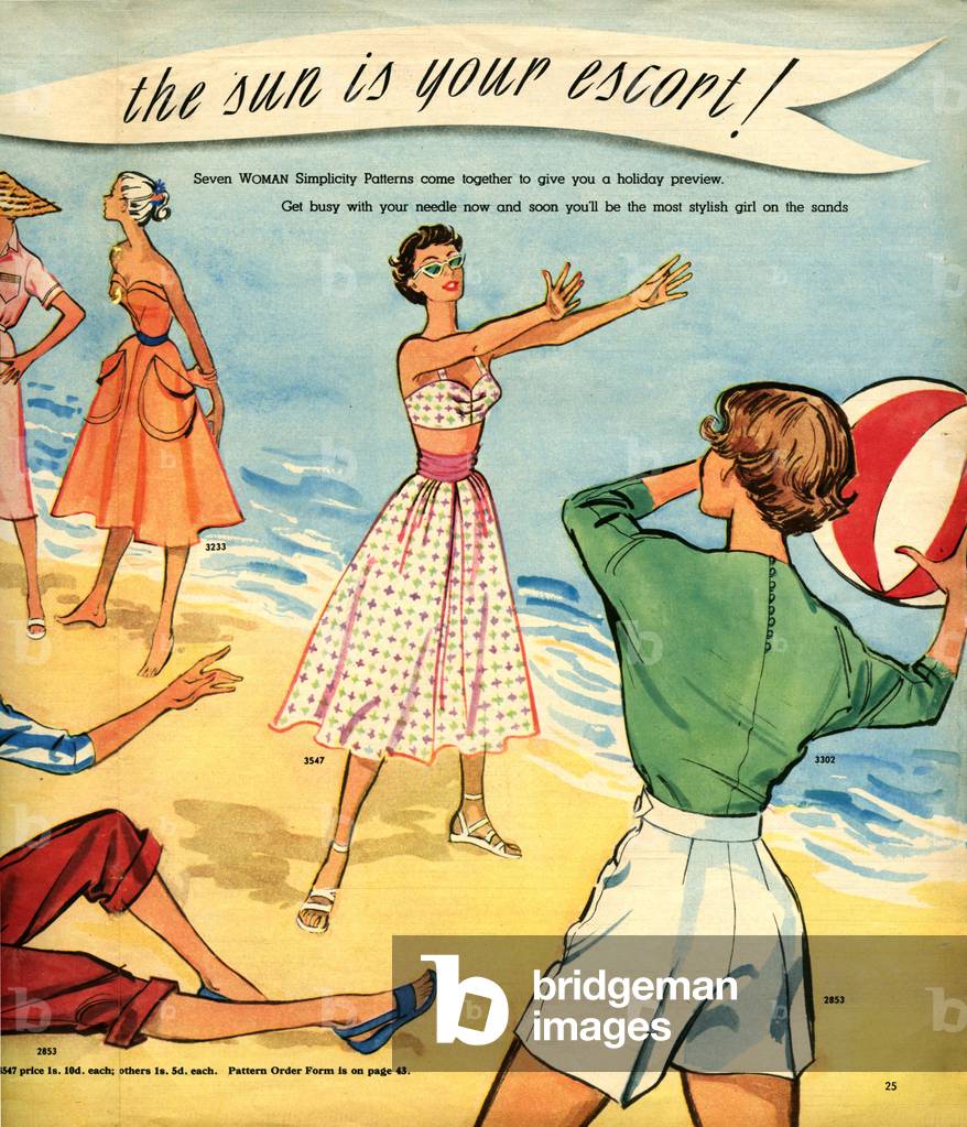 Womens Fashion Magazine Plate, UK, 1950s