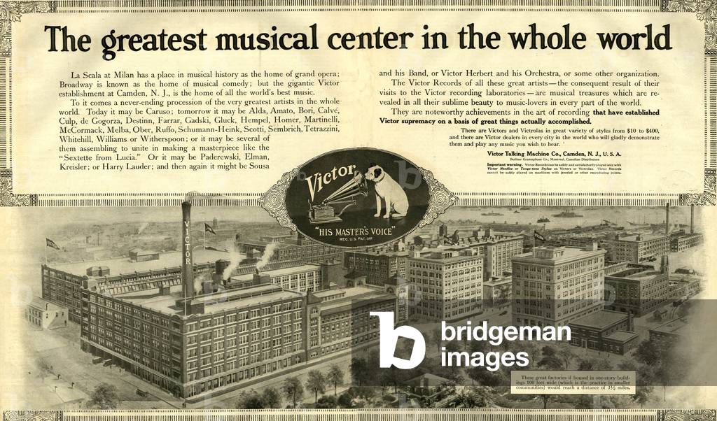 HMV, Victor Magazine Advert, USA, 1910s