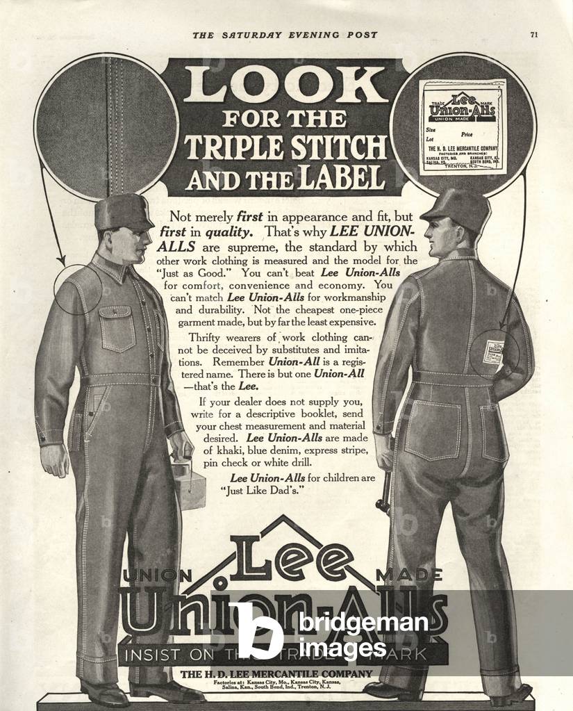 Lee advertising, USA, 1910s (print)