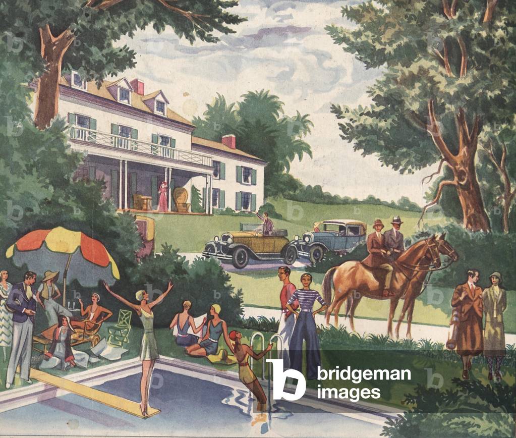 House Party, Magazine Plate, USA, 1930s