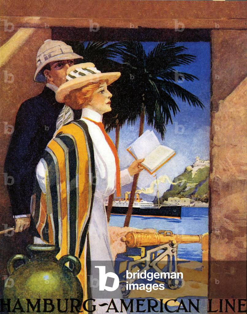 Hamburg American Line Poster, USA, 1910s