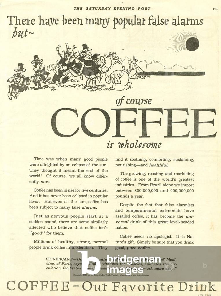 Coffee Magazine, advert, USA, 1920s