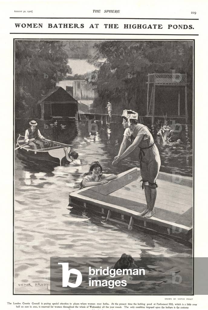 Highgate Ponds Magazine Plate, UK, 1900s