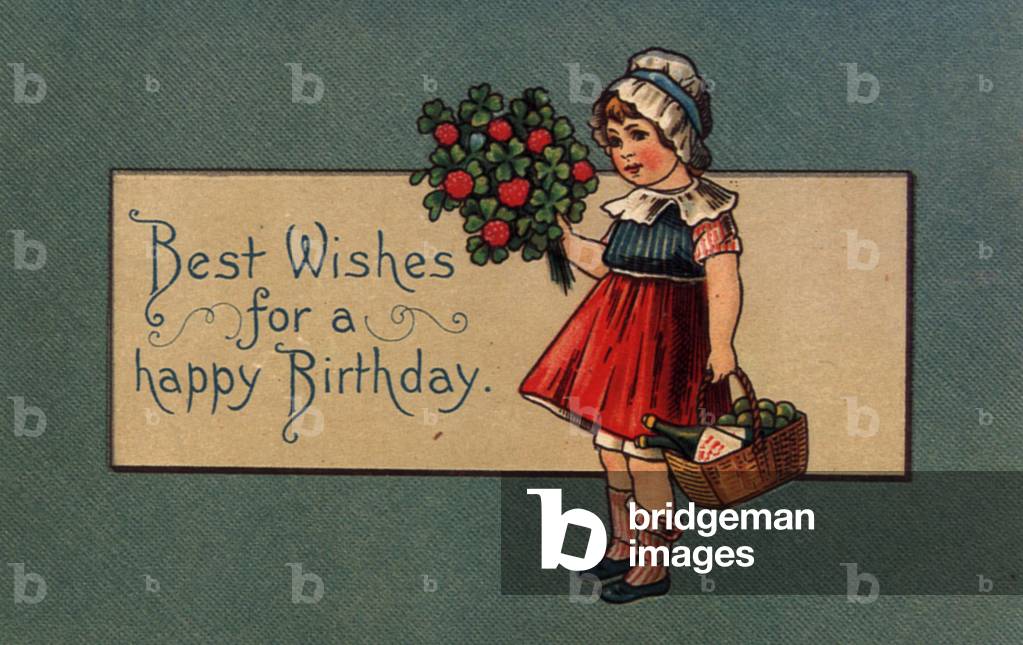 Birthdays Card Greetings Card, UK, 1890s