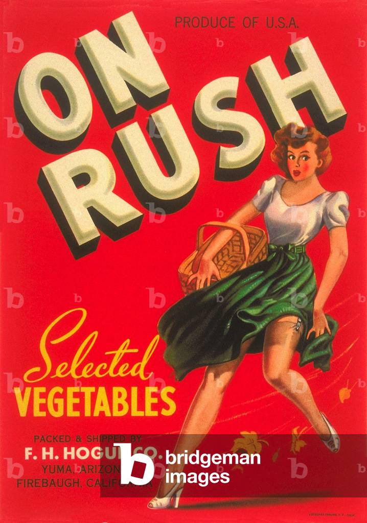 Vegetables Label, USA, 1930s