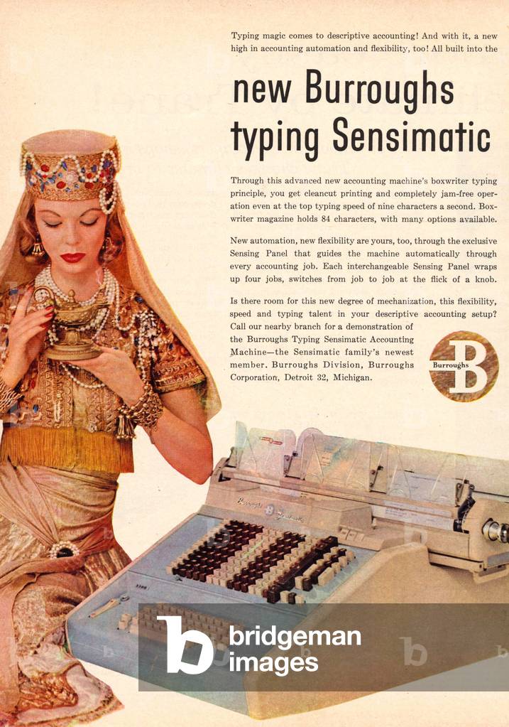 Burroughs Magazine Advert, USA, 1950